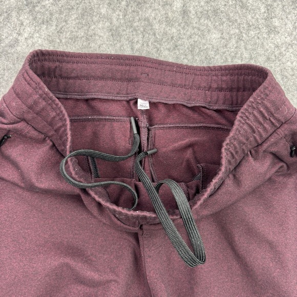Public Rec Pants Mens 30‎ Daymaker Lounge Sweatpant Drawstring Pockets Burgundy - Picture 4 of 13